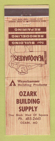 Matchbook Cover - Ozark Building Supply Ozark MO