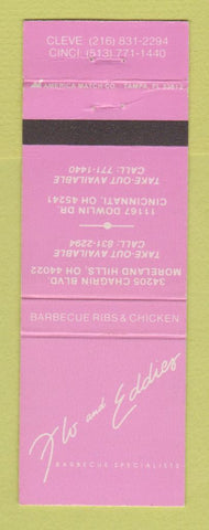 Matchbook Cover - Flo and Eddies BBQ Cincinnati OH