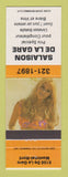 Matchbook Cover - Salaison De La Gare Montreal Nord QC pinup