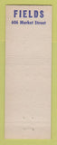 Matchbook Cover - Fields Men's Clothes Chattanooga TN