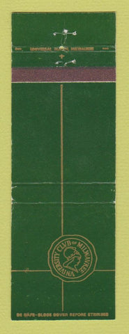 Matchbook Cover - University Club of Milwaukee WI WEAR