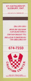 Matchbook Cover - Croatian Center Sudbury ON SAMPLE