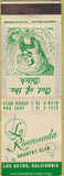 Matchbook Cover - La Rinconada Country Club Los Gatos CA