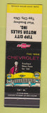 Matchbook Cover - 1956 Chevrolet Tipp City OH