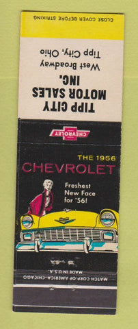 Matchbook Cover - 1956 Chevrolet Tipp City OH