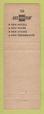 Matchbook Cover - 1956 Chevrolet Tipp City OH