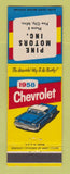 Matchbook Cover - 1958 Chevrolet Pine City MN