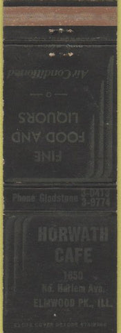 Matchbook Cover - Horwath Cafe Elmwood Park IL WEAR