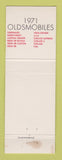 Matchbook Cover - 1971 Oldsmobile Lawrence IN