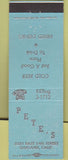 Matchbook Cover - Pete's Bar Oakland CA