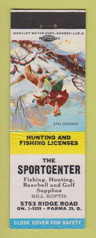 Matchbook Cover - The Sportcenter Parma OH
