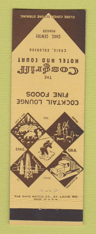 Matchbook Cover - Cosgriff Hotel Court Craig Colorado