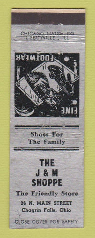Matchbook Cover - J&M Shoe Store Chagrin Falls OH