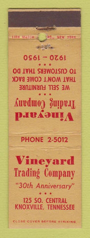 Matchbook Cover - Vineyard Trading Company 1950 Knoxville TN