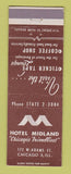 Matchbook Cover - Hotel Midland Chicago IL