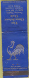 Matchbook Cover - Chantieleer Club Rooster Tucson AZ