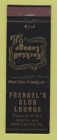 Matchbook Cover - Frengel's Club Lounge New Castle PA