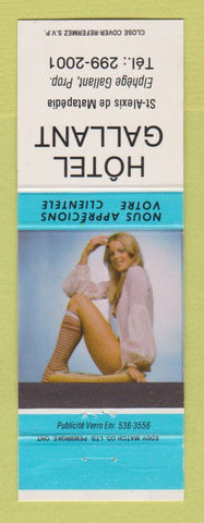 Matchbook Cover - Hotel Gallant St Alexis de Matapedia QC pinup