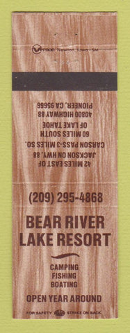 Matchbook Cover - Bear River Lake Resort Pioneer CA