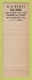 Matchbook Cover - GG Nunez Bail Bonds Compton CA