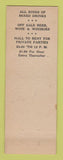 Matchbook Cover - Patzer's Place Lodi CA