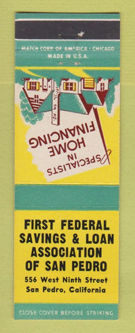 Matchbook Cover - First Federal Savings and Loan San Pedro CA