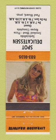 Matchbook Cover - Spot Delicatessen QC pinup