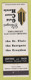 Matchbook Cover - Gold Coast Hotels Chicago IL St Clair Eastgate Croydon