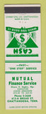 Matchbook Cover - Mutual Finance Loans Chattanooga TN