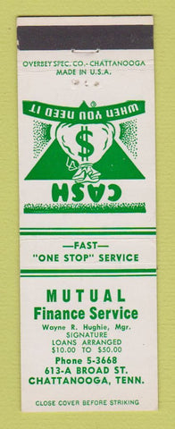 Matchbook Cover - Mutual Finance Loans Chattanooga TN