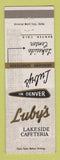 Matchbook Cover - Luby's Lakeside Cafeteria Denver Colorado