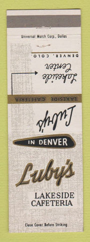 Matchbook Cover - Luby's Lakeside Cafeteria Denver Colorado