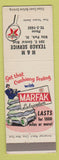 Matchbook Cover - M&M Texaco oil gas Villa Park IL