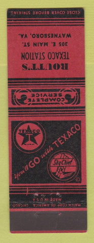 Matchbook Cover - Texaco oil gas Routt's Wayneboro VA