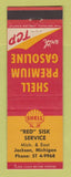 Matchbook Cover - Shell oil gas Red Sisk Jackson MI