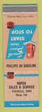Matchbook Cover - Hofer Phillips 66 oil gas Postville IA