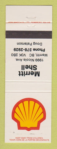 Matchbook Cover - Shell oil gas Merritt BC