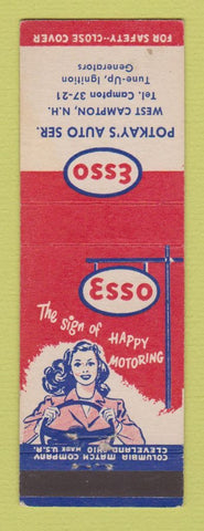 Matchbook Cover - Esso oil gas Potkay's West Campton NH