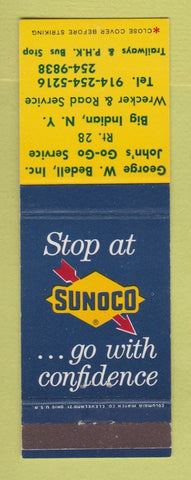 Matchbook Cover - Sunoco oil gas George W Bedell Big Indian NY