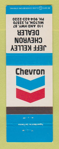 Matchbook Cover - Jeff Kelley Chevron oil gas Milton FL