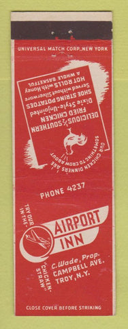Matchbook Cover - Airport Inn Troy NY