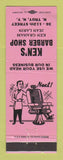 Matchbook Cover - Ken's Barber Shop North Troy NY WEAR