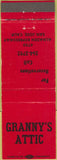 Matchbook Cover - Granny's Attic San Jose Ca red
