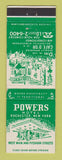 Matchbook Cover - Powers Hotel Rochester NY