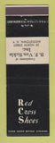 Matchbook Cover - Red Cross Shoes BF Van Sickle Middletown NY