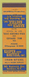 Matchbook Cover - Kasper and Koetzle Iron Steel Brooklyn NY