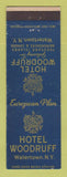 Matchbook Cover - Hotel Woodruff Watertown NY