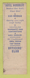 Matchbook Cover - Hotel Woodruff Watertown NY