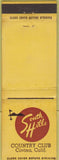 Matchbook Cover - South Hills Country Club Covina CA golf