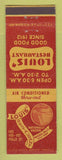 Matchbook Cover - Louis' Restaurant Niagara Falls NY